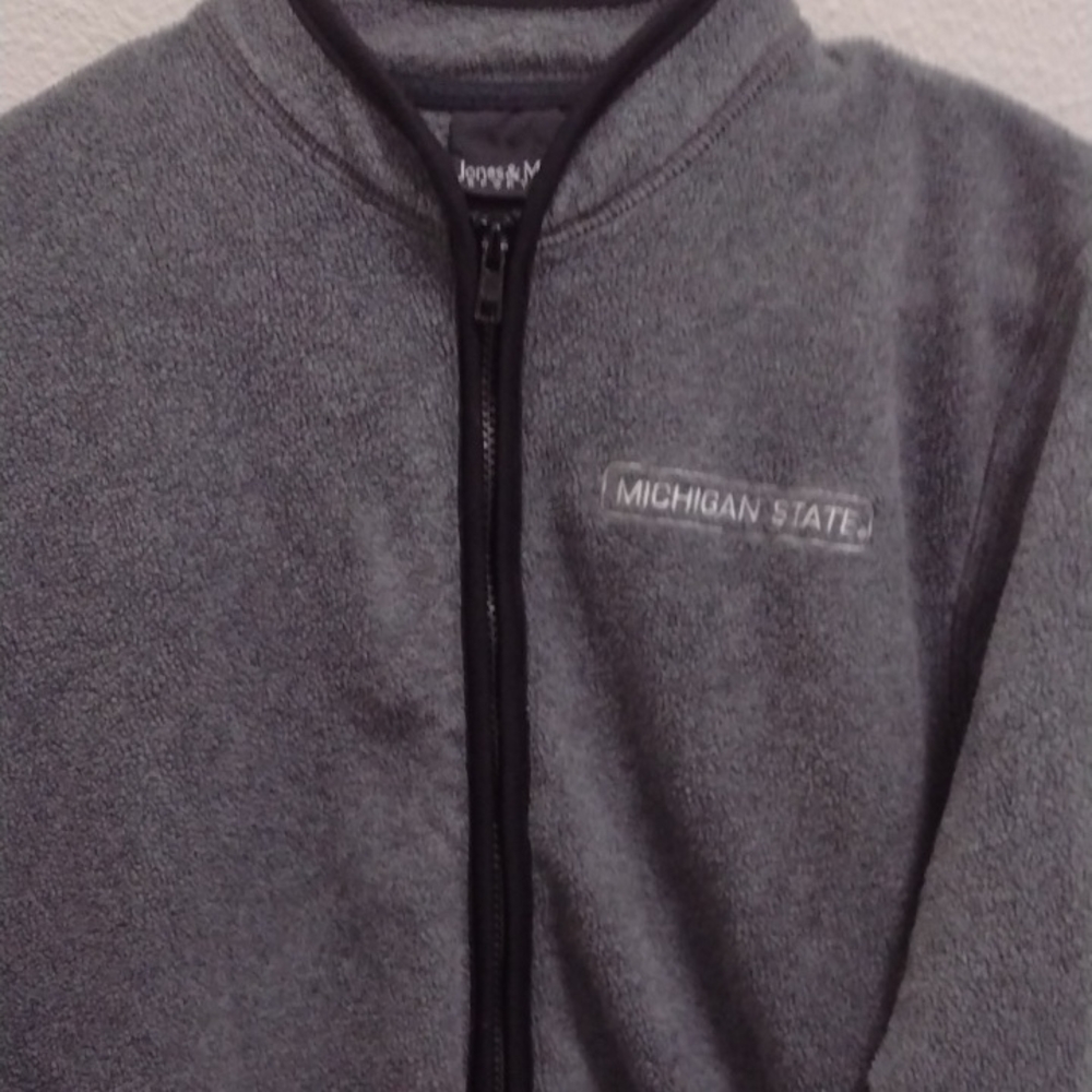 Michigan State Gray Lightweight Fleece style Jacket